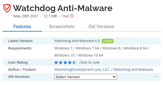 Watchdog Anti-Malware 4.2.82 download the new