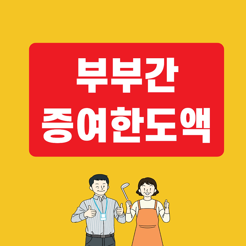 부부간 증여한도액 (증여세 신고방법)