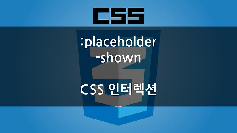 [HTML&CSS] JavaScript 없이 input 값 유무 판단하기: placeholder-shown