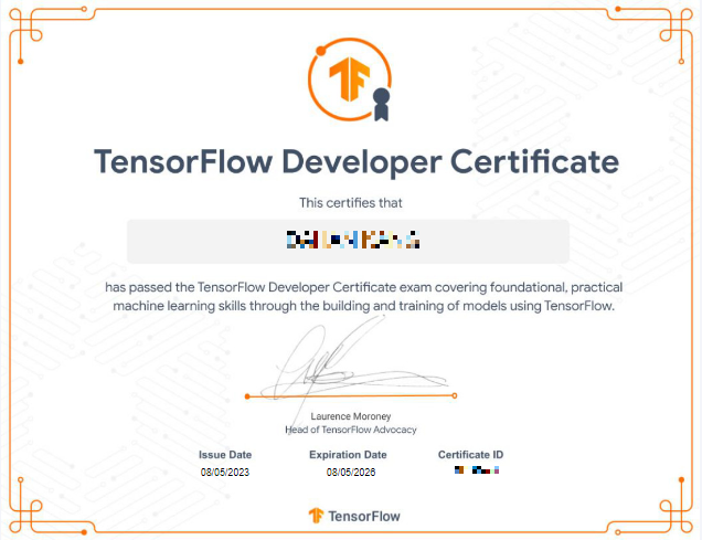 Google TensorFlow Developer Certificate 취득 후기