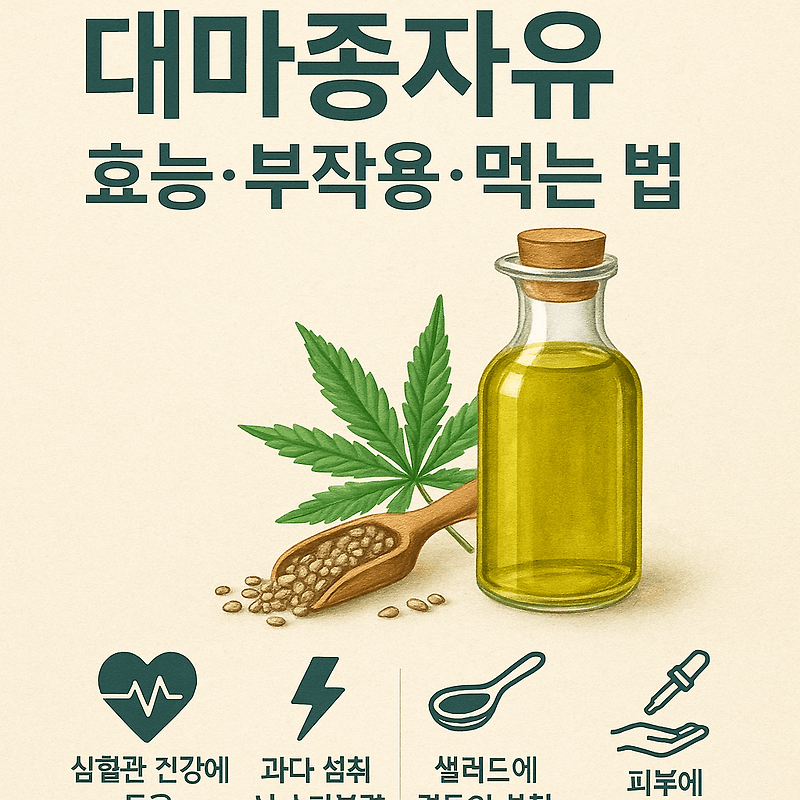 대마종자유 효능과 먹는법, 부작용까지 한눈에 확인하기