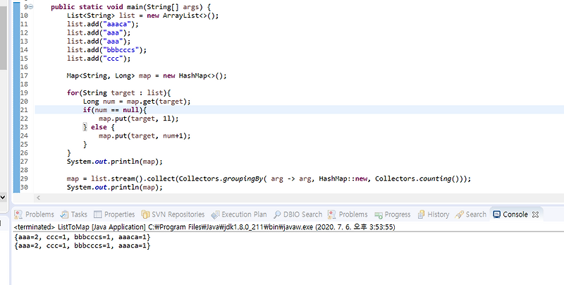 Java List to Map (Java 리스트를 맵으로, 자바 List to Map)