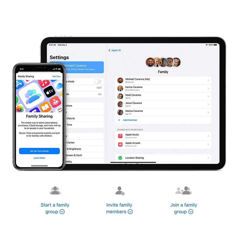 아이폰 가족 공유 설정 방법 및 이용 가능 서비스 모두 모아보기