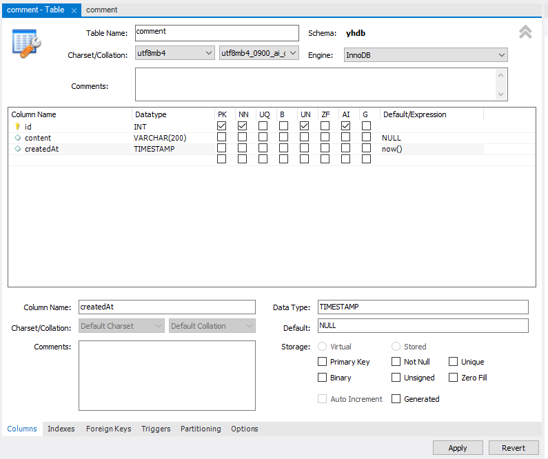 [MySQL] 테이블 툴 Datetype TIMESTAMP 디폴트 이용하기