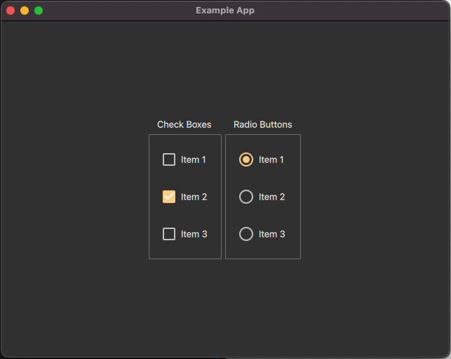 [PyQt6] GroupBox, CheckBox, RadioButton in QML