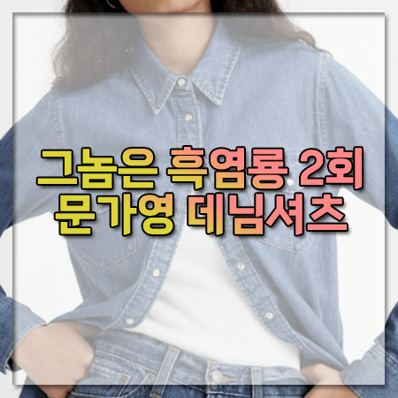 그놈은 흑염룡 2회 문가영 데님셔츠 ~ 리바이스 에센셜 웨스턴 셔츠 @백수정 옷