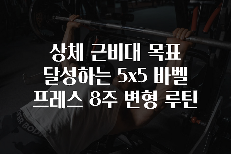 상체 근비대 목표 달성하는 5x5 바벨 프레스 8주 변형 루틴