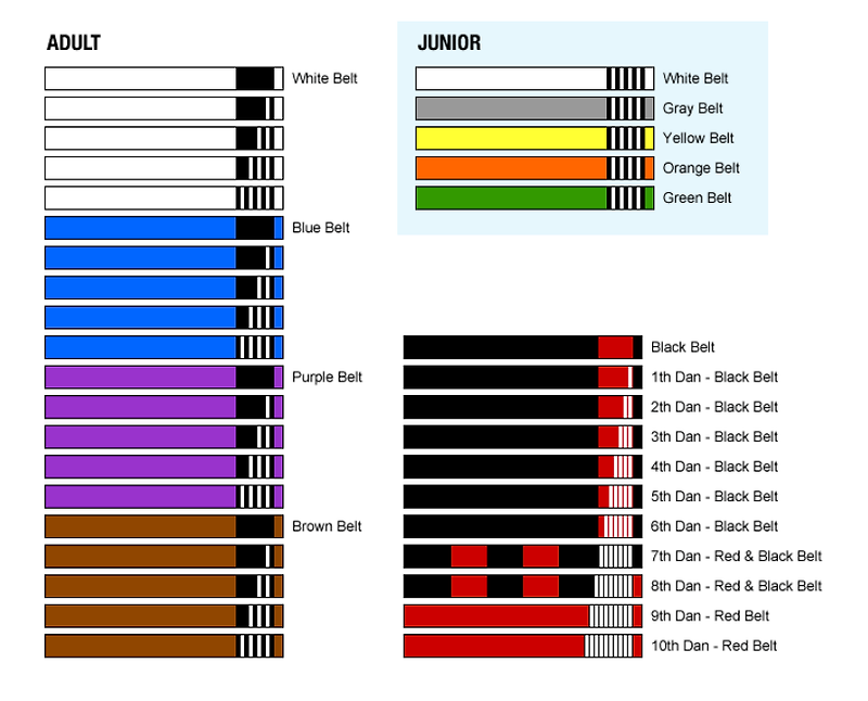 주짓수 벨트 순서 & 승급 및 블랙벨트는 몇년 걸릴까?