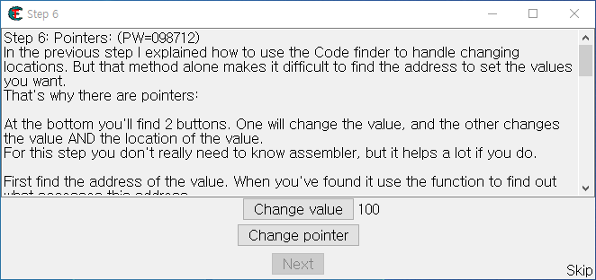 [Cheat Engine] Cheat Engine Tutorial Step 6