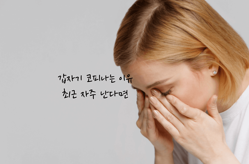 갑자기 코피나는 이유 최근 자주 난다면