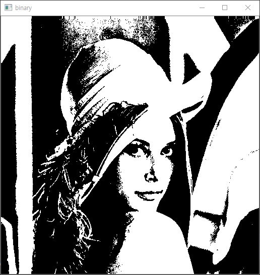 파이썬 openCV 1. 이진화(binarization, thresholding)