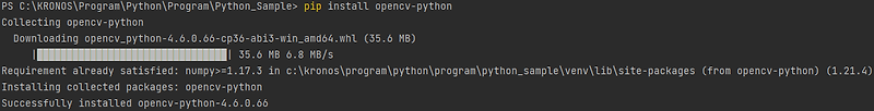 python-opencv-opencv-python-package-install