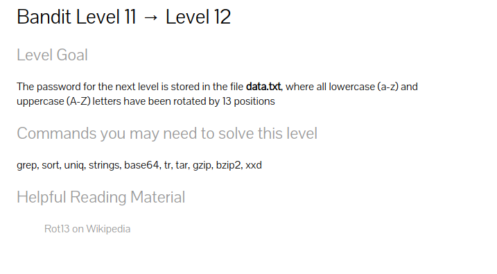 [Bandit] Level 11 ~> Level 12 :: cm9200