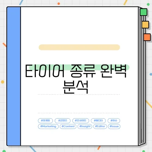 타이어 종류 완벽 분석