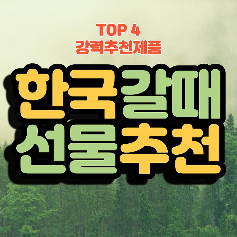 미국에서 한국갈때 사갈 선물 추천 TOP4
