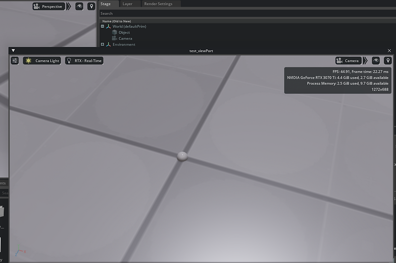 [NVIDIA Omniverse] viewport 생성 후 카메라 할당