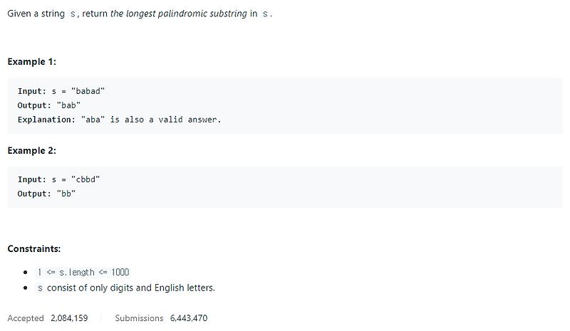 medium-5-longest-palindromic-substring