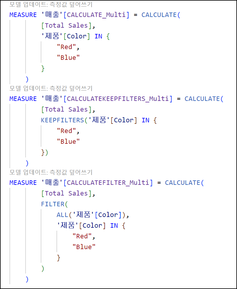 Dax keepfilters