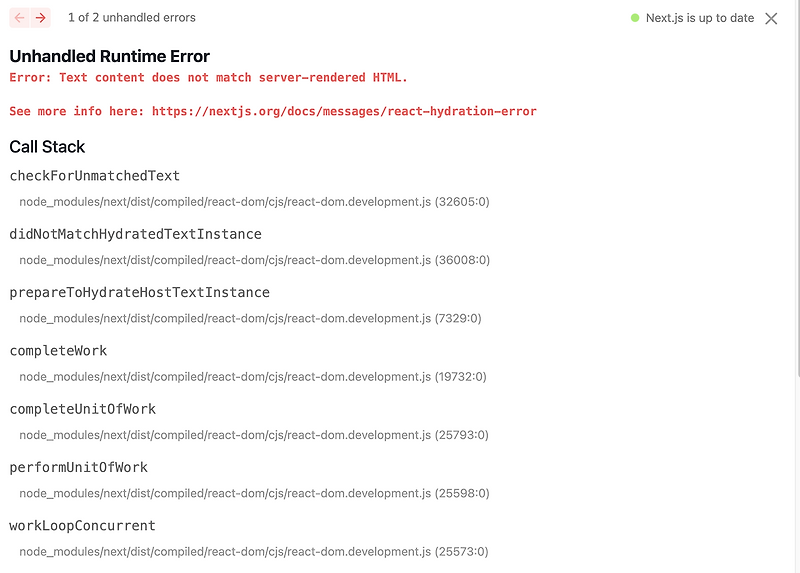 react-js-next-js-hydration-with-unhandled-runtime-error-error