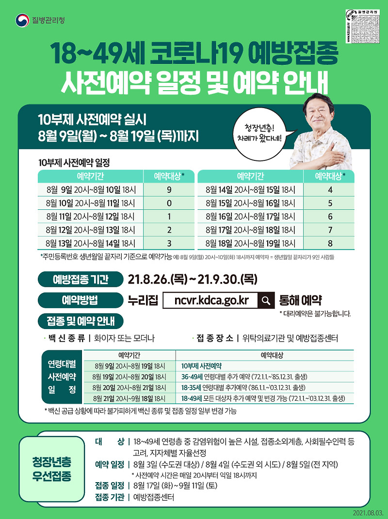 40대 이하 백신 예약 신청 :: 40대 이하 백신 예약 신청