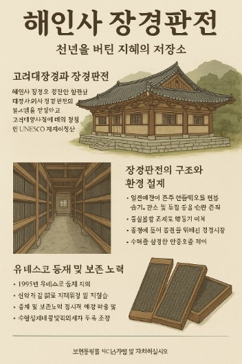 해인사 장경판전: 고려대장경의 역사와 장경판전의 역할, 목조건축의 과학, 유네스코 등재와 고려대장경 보존
