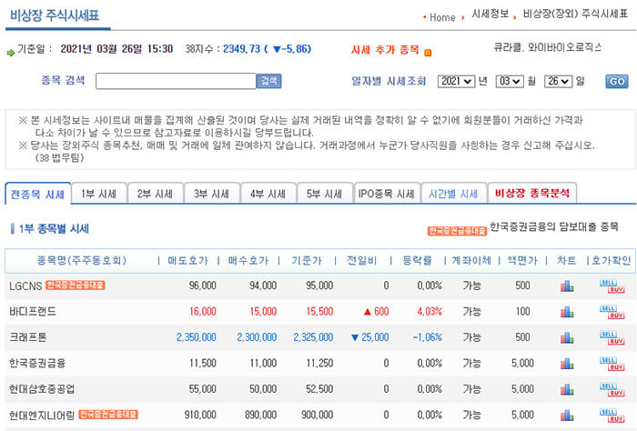 장외주식시세 및 공모주 일정을 간단히 확인하는 방법 8