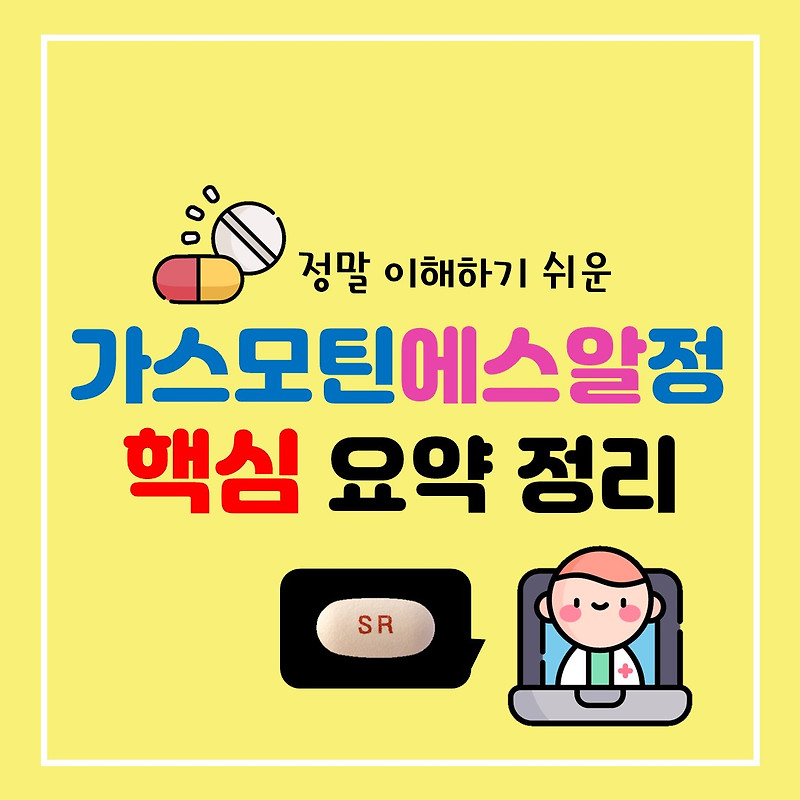 가스모틴에스알정(SR정)핵심 요약 정리(효능 부작용 등)