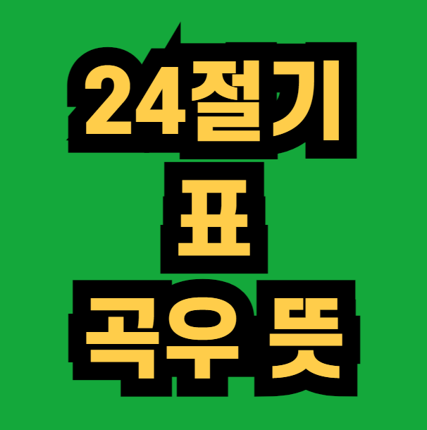 24절기 표, 곡우 穀雨 뜻 (절기)