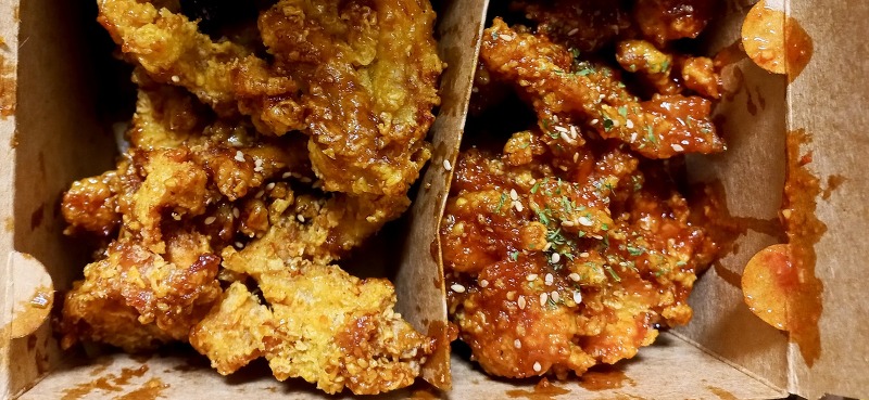 가성비 좋은 노랑통닭 순살 3종세트&바삭 누룽지 치킨