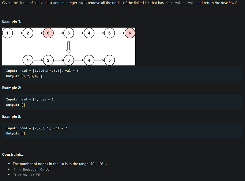 leetcode-203-remove-linked-list-elements