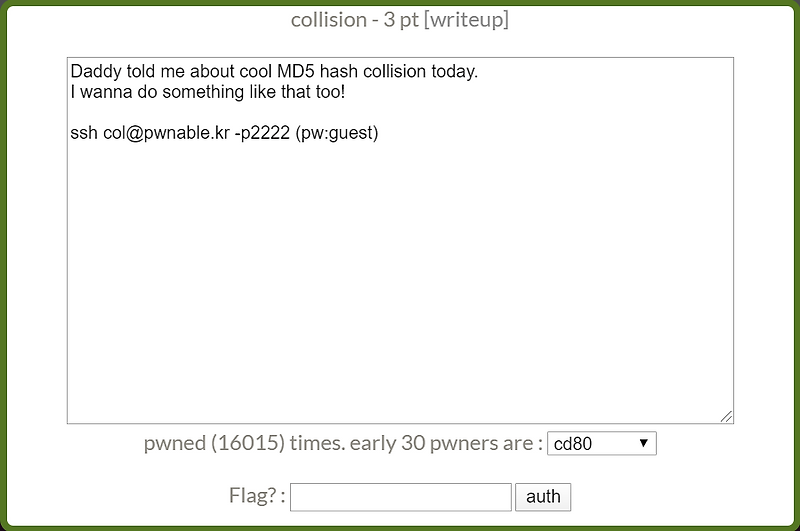pwnable.kr] collision 문제풀이