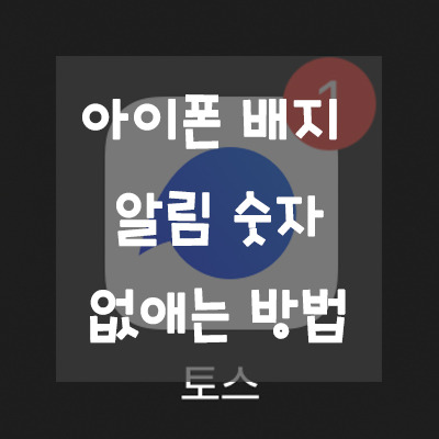 아이폰 앱 숫자 배지 알림 없애는 방법