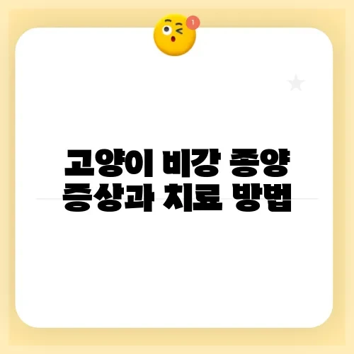 고양이 비강 종양 증상과 치료 방법