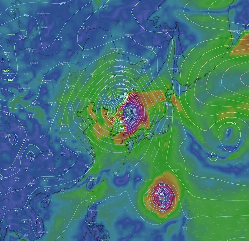 윈디(Windy) - 실시간 태풍의 이동경로를 보여주는 사이트