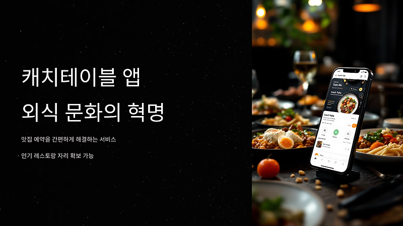 캐치테이블 앱 으로 손쉽게 예약! 외식 문화를 바꾸는 비결