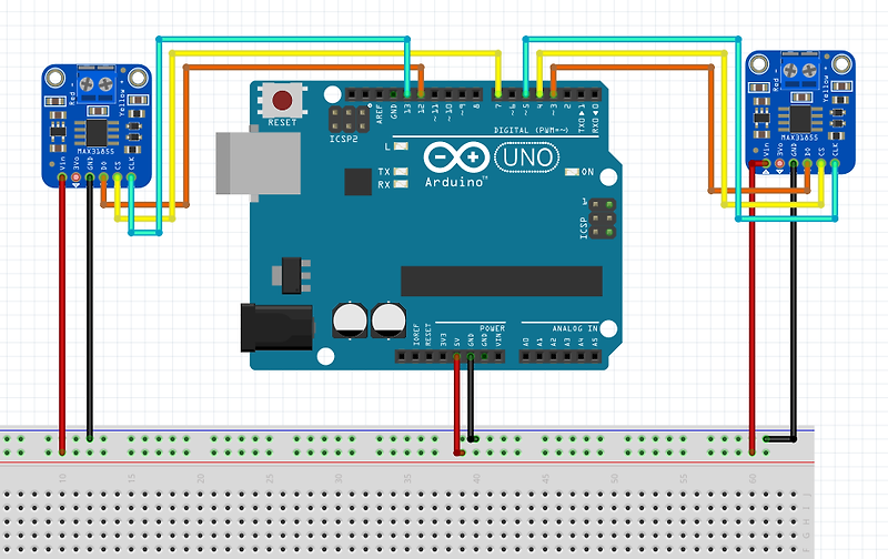 Thermocouple 여러개, 아두이노 연결, LCD display 사용, 액셀에 데이터 실시간 정리 PLX DAQ