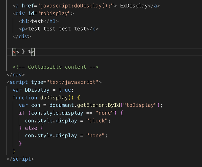 javascript로 보였다 안보였다 만들기 / display속성 / 자바스크립트