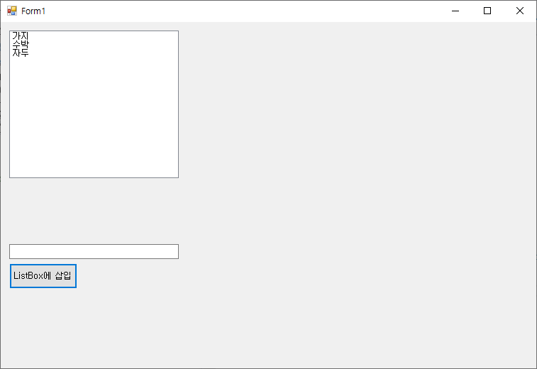 [C]C listBox items add 리스트 박스에 값 넣기