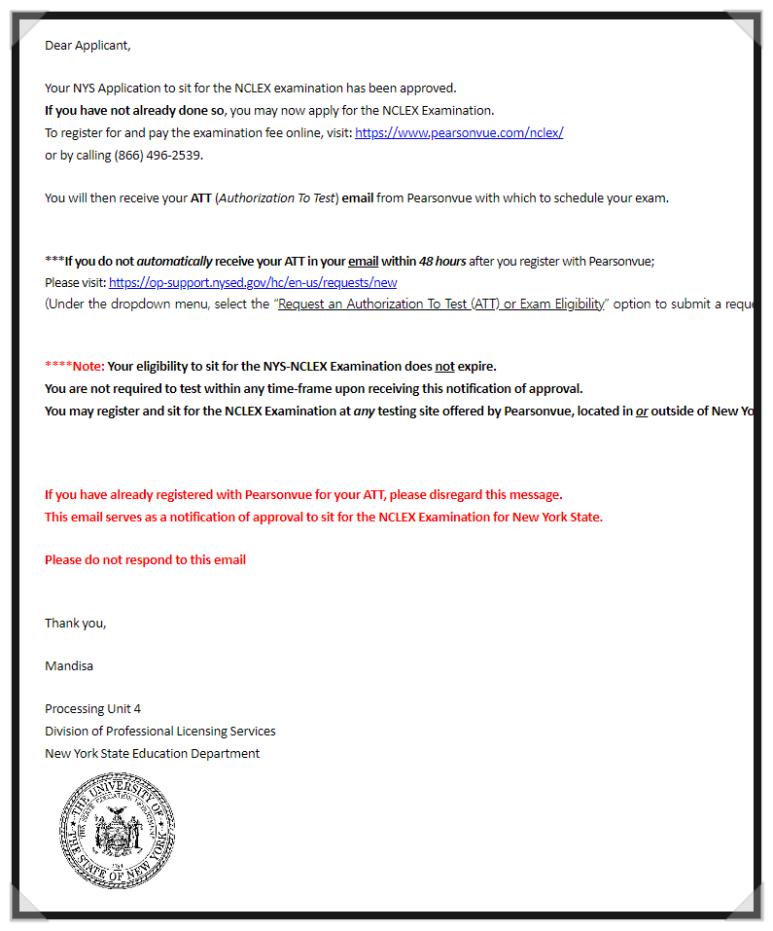 NCLEX RN (엔클렉스) ATT 신청하기 Pearson VUE mokanini