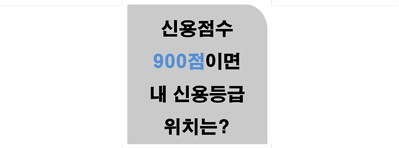 나이스(Nice) 신용점수 900점이면 몇 등급? - 내 위치는?