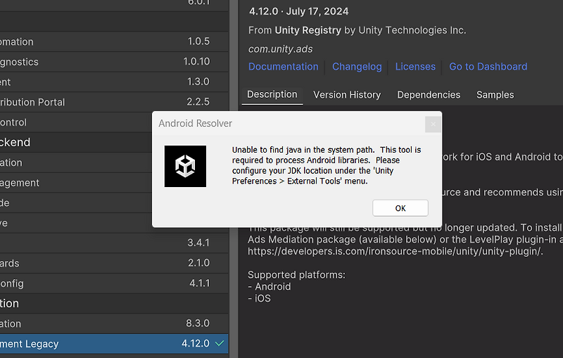 Unity google play services resolver 2