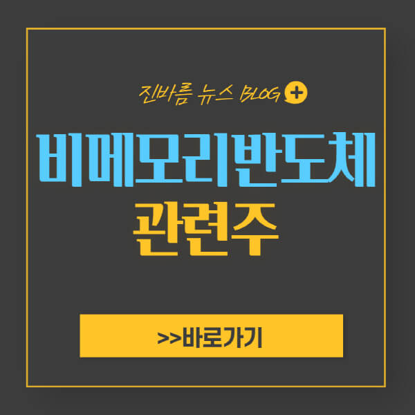 비메모리 반도체 관련주 대장주 정리 및 주식 전망 3가지 - 진바름뉴스