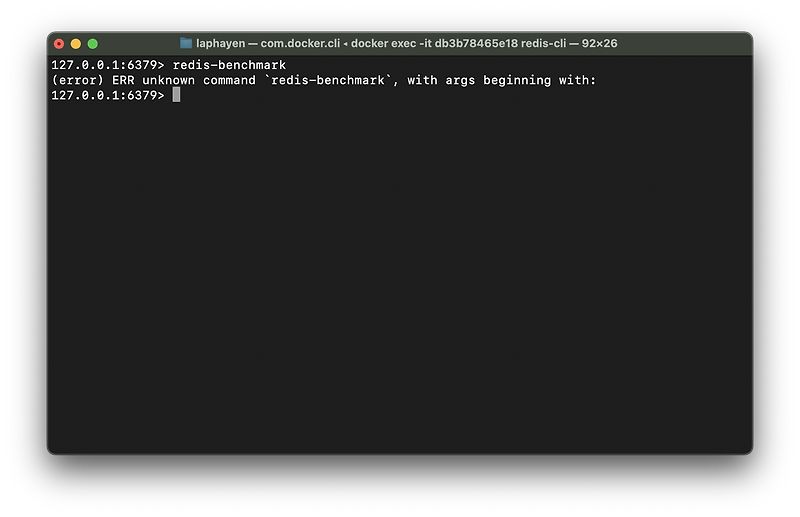  error err unknown command redis benchmark with args beginning with 