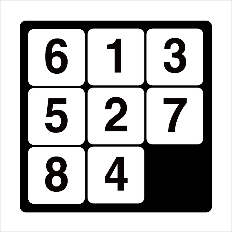 Moving -Slide Puzzle: Puzzle Game to fit by sliding a number image