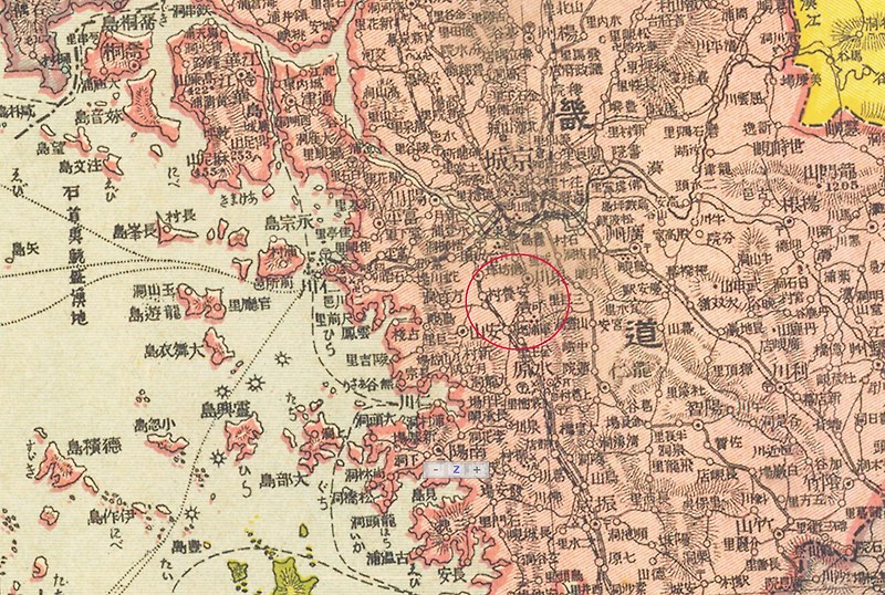 [20250317]1913년 만주조선지도 안양촌(安養村) 한자 표기