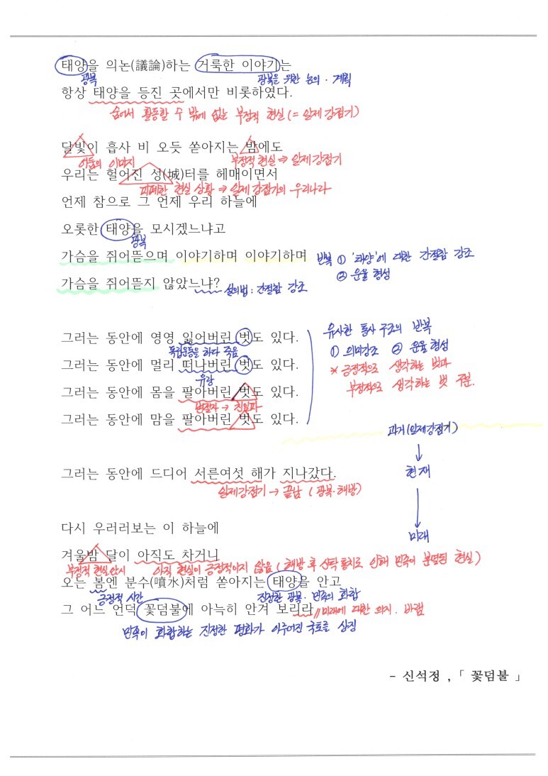 꽃덤불 - 신석정, 해석 / 해설 / 분석 / 정리 :: 시와 소설 수능국어