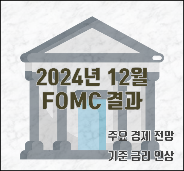 [2024.12.19] 24년 12월 FOMC 결과, 미국 기준 금리 25bp 인하(4.25~4.50%) 결정.  (역대 미국 기준금리 변화, FOMC 일정, 금리인상 전망, 점도표, SEP)