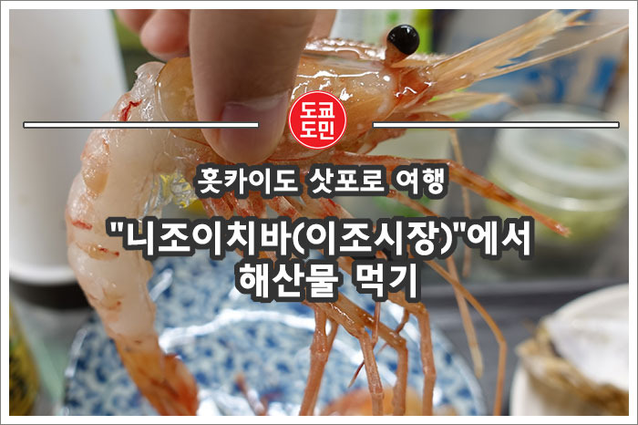 삿포로 관광지 "니조이치바(이조시장)"에서 해산물 먹기