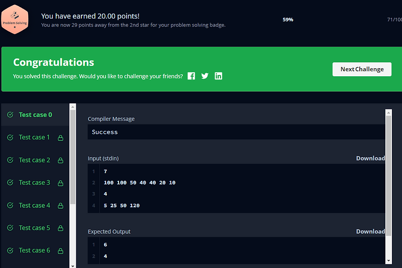  java climbing the leardboard hackerrank binarysearch