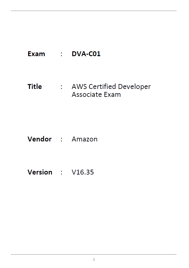 DVA-C01 Test Lab Questions